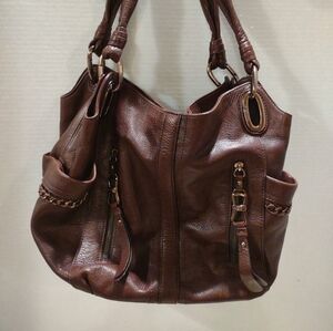 B Makowsky Brown Leather Purse